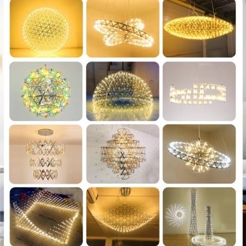 Light luxury modern spark ball chandelier